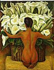 Nude with Calla Lilies by Diego Rivera